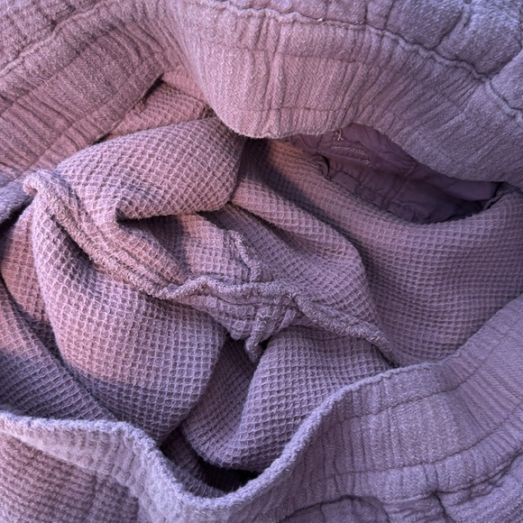 Madewell High-Rise 100% Cotton Waffle Capri Lounge Pant, L - Picture 8 of 9